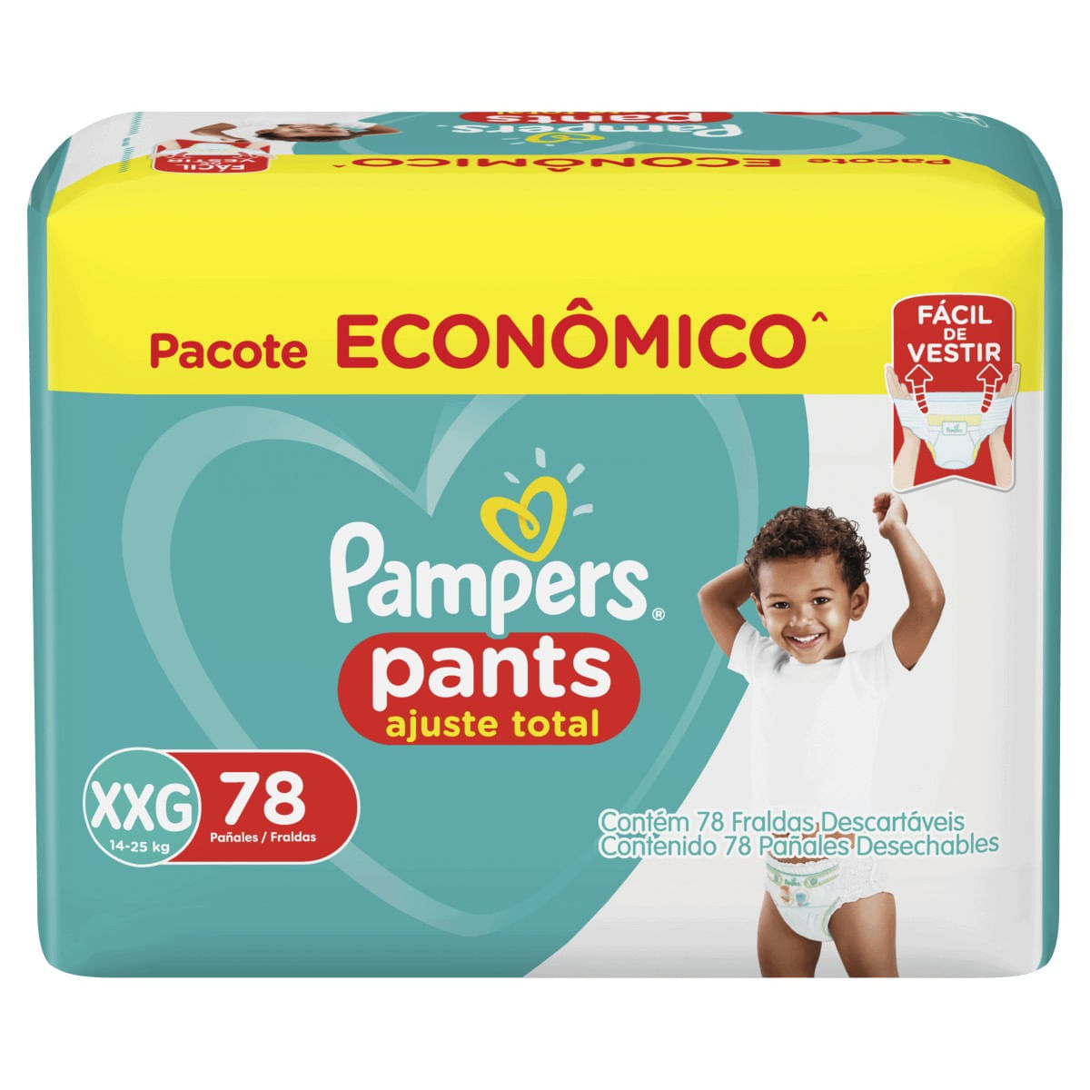 Fraldas Pampers Confort Pants Ajuste Total Max Xxg 78 Unidades