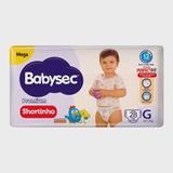 Fralda Babysec Shortinho Mega Tamanho G 28 Unidades