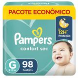 Fraldas Pampers Confort Sec Max G 98 Unidades