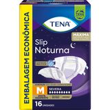 Fralda Geriátrica Tena Slip Noturna M Máxima Proteção 16 Unidades
