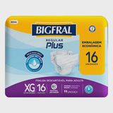 Fralda Geriátrica Bigfral Plus Regular Econômica Xg 16 Unidades