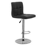 Kit com 2 Banquetas Gomos Confort em Courissimo, Giratoria, com Regulagem de Altura Preta