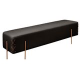 Recamier Banco Eros Luxo Bronze Castellar Móbile Corino Preto Corino Preto