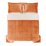 Cobredom Sherpa Queen Dupla Face Pele De Carneiro 2,20m X 2,40m - Caramelo