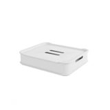 Cesta Maxi Com Tampa Branco Fit Coza 38 X 31,6 X 8,4 Cm Branco Coza