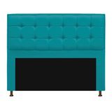 Cabeceira Copenhague 195 cm King Size Suede Azul Turquesa AM Decor