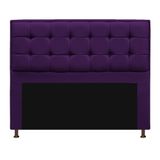 Cabeceira Copenhague 195 cm King Size Suede Roxo AM Decor