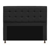 Cabeceira Copenhague 140 cm Casal Corano Preto AM Decor