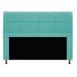 Cabeceira Munique 195 cm King Size Suede Azul Tiffany AM Decor