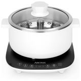 Panela De Arroz Eletrica Automatica 2,5l Aco Inoxidavel, 1200w, 110v, Aroma Housewares Asp 700, Branco