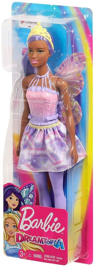 Boneca Barbie Dreamtopia Fada Tema Rosa E Roxo Cabelo E Asas Roxas 3 A 7 Anos