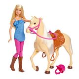 Boneca Barbie Loira Com Roupa De Equitação - 70 Caracteres