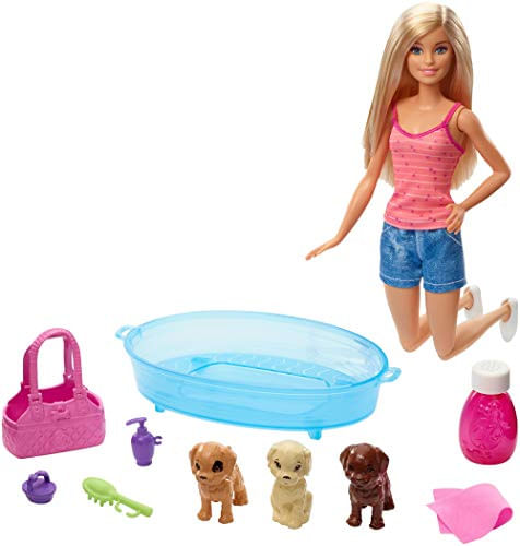 Boneca Barbie/pets - Conjunto Banho Do Cachorrinho