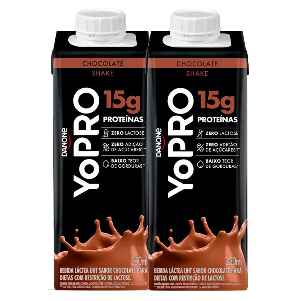 Kit 2 Bebida Láctea Yopro Protein Chocolate 250ml