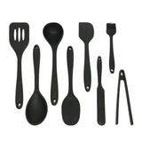 Kit De Utensílios De Silicone Com 8 Peças Preto - Oikos