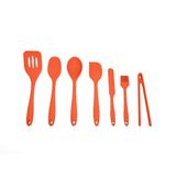 Kit De Utensílios De Silicone Com 7 Peças Laranja - Oikos