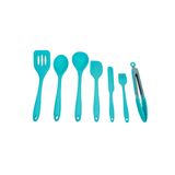 Kit De Utensílios De Silicone Com 7 Peças Verde - Oikos