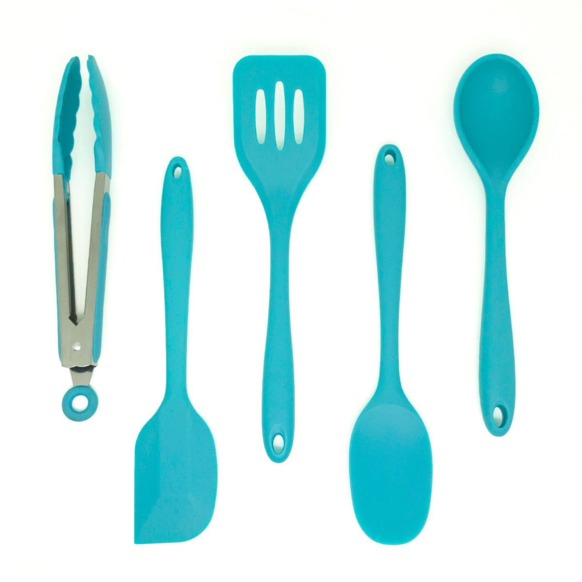 Kit De Utensílios De Silicone Com 5 Peças Verde - Oikos