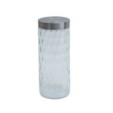 Pote Bolhas 2200ml De Vidro Com Tampa Inox Redondo - Mozcada