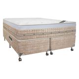 Cama Box + Colchão Castor Queen Premium Amazon Gel One Face Pocket 158x198x59cm