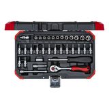 Jogo Soquete 1/4 De 4 A 13mm 33 Peças Gedore Red R49003033