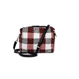 Bolsa Feminina Mini Bag Xadrez Tweed Tiracolo Delicada