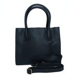 Bolsa Tote Shopper Feminina Alça Removível Zíper Casual Preto Único