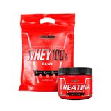 Kit Crescimento Muscular - Creatina 150g, 100% Whey Pouch Baunilha 907g