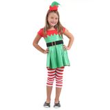 Fantasia Duende Vestido Feminino Infantil - Natal  M