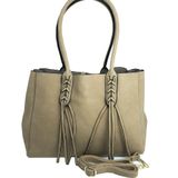 Bolsa Tote Shopper Feminina Alça Tiracolo Necessaire Casual Bege Único