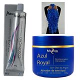 Kit Azul Royal 01 Mascara 500g e 01 Coloração Mairibel