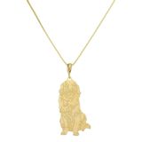 Gargantilha Pingente Golden Retriever Banhado a Ouro 18k