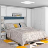 Quarto Modulado Casal De Canto 10 Portas 3 Gavetas Com Ponte De 1,80m Star