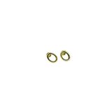 Brinco forma oval vazado folheado em ouro 18K