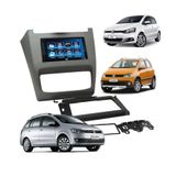 Kit Multimídia Fox 2014 / 2022 Moldura Grafite Mp5 2din Bt Usb Fm Leitor Sd