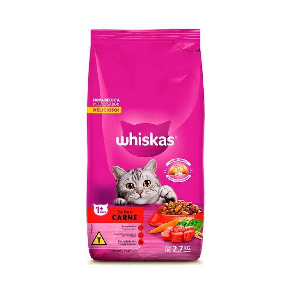 Ração Whiskas Premium Adulto Carne 2,7kg