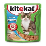 Ração Kitekat Peixe Adulto 70g - Embalagem Com 24 Unidades