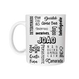 João Caneca Com Nome Cerâmica 325Ml