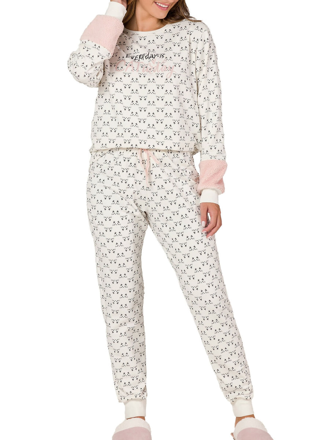 Pijama Feminino Longo Espaço Pijama 41270