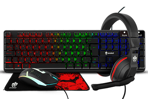 Kit Gamer Evolut Eg-54 (teclado, Mouse, Mousepad E Headset)