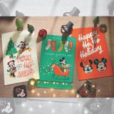 Pano Copa Felpudo Estampado Döhler - Mickey E Minnie 20 Natal