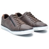 Sapatenis Casual Com Sola Reta Confortável Masculino Design Básico