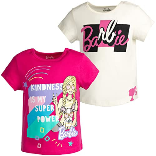 Barbie 2 X Camiseta Gráfica Branca/rosa 10-12