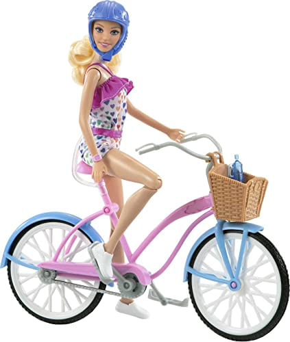 Boneca Barbie Conj. Bicicleta Rodas Gir. 11.5 Pol. Loira