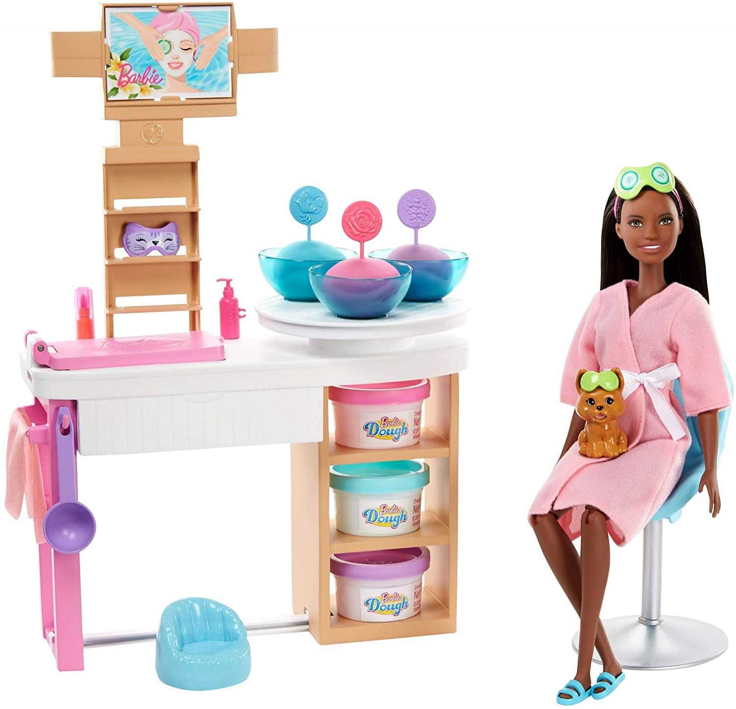 Boneca Barbie Máscara Facial Spa Morena -+3 Anos