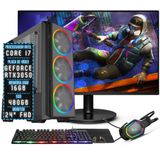 Pc Gamer Completo 3green Join Intel Core I7 16gb Ram Placa De Vídeo Geforce Rtx 3050 8gb Ssd 480gb Fonte 500w + Monitor 24&quot; 75hz 3gj-096