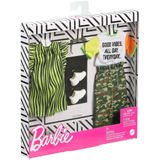 Barbie Roupas 2-conjunto Saia Camuflada Camiseta Colorida Vestido Animal Acessórios - 3-8 Anos