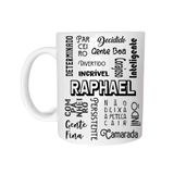 Raphael Caneca Com Nome Cerâmica 325Ml