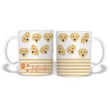 Caneca Temática Golden Natal Pet Cão 2 Cerâmica 325Ml