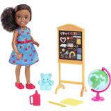 Conjunto Barbie Chelsea Professora 6 - Quadro Globo E Brinquedos - Presente P/ Crianças 3+